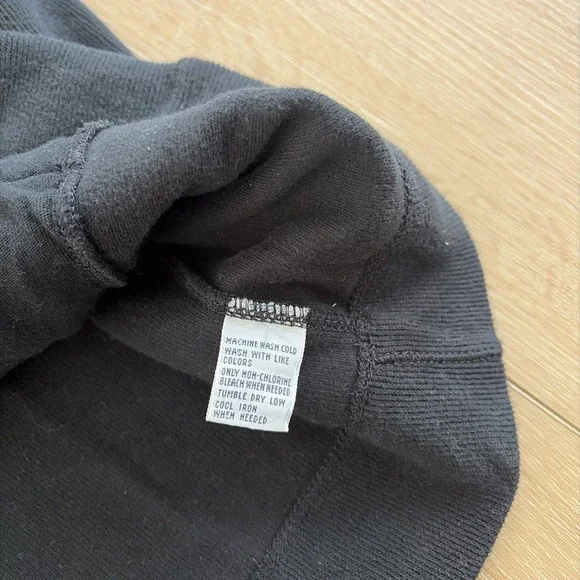 Vintage Polo Ralph Lauren Mens Half Zip Hooded Jacket Black Long Sleeve Sz Large - Picture 6 of 7